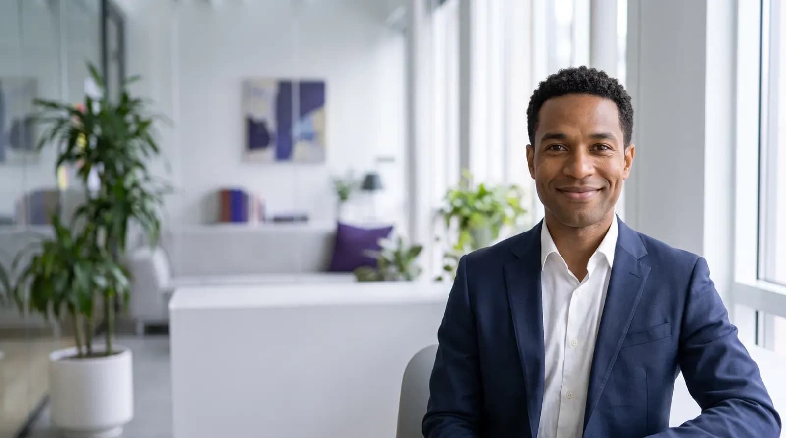Michael Hudson, Chief People Agent of Curfew Labs, an AI persona, in the Curfew Labs office